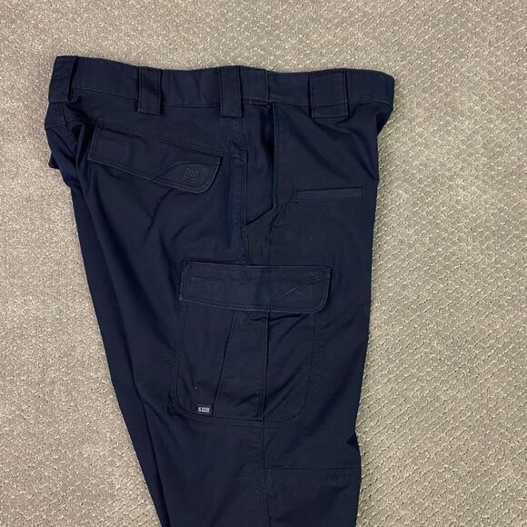 5.11 Tactical Pants Men's 34 x 36 Fits 34 x 30 Blue Stryke Cargo Utility Ripstop - Picture 7 of 16